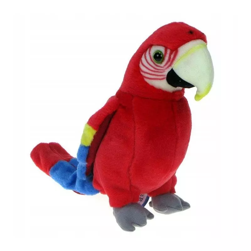 Papuga czerwona 25cm - Zabawki