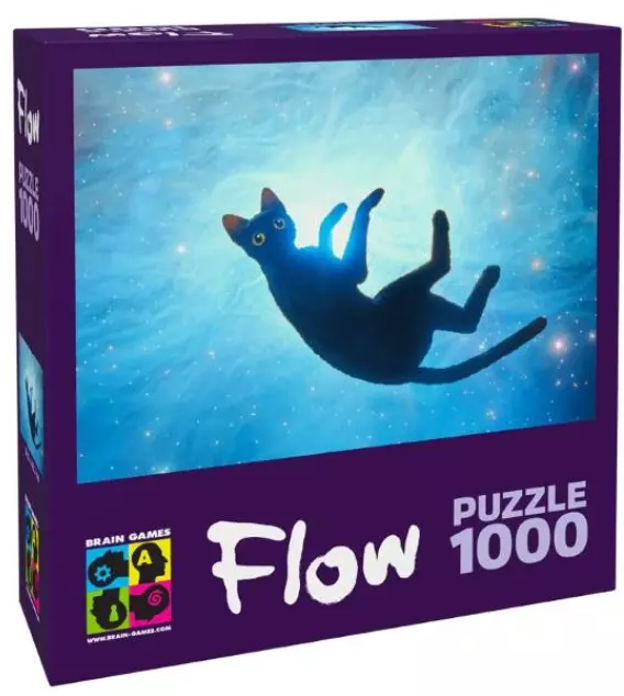 Puzzle 1000 elementów. Flow. Czarny kot - Puzzle