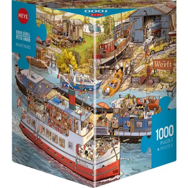 Puzzle 1000 elementów. Stocznia + plakat - Puzzle