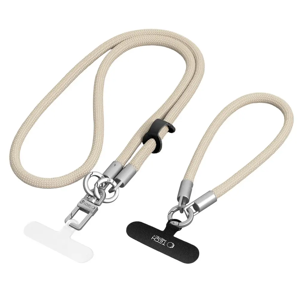 Tech-Protect C10S Rope Crossbody & Wrist Desert BEIGE/TITANIUM - Elektronika i akcesoria