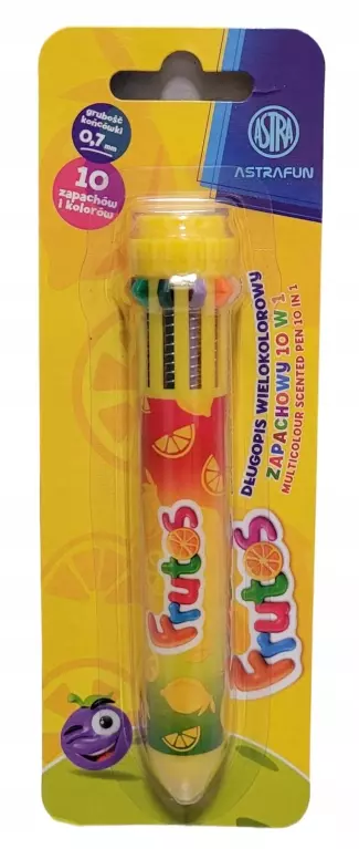 Astra Frutos Długopis Wielokolorowy Zapachowy 10 w 1 - Papiernicze i szkolne