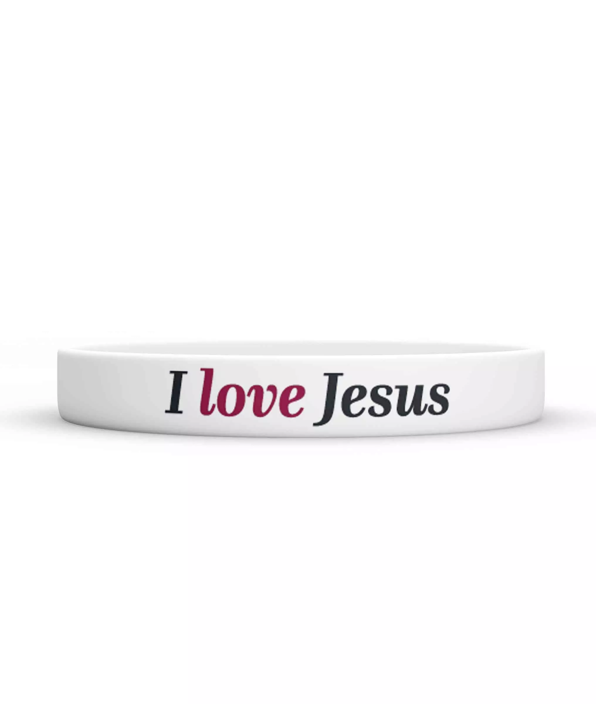 Opaska silikonowa. I love Jesus, biała - Książki