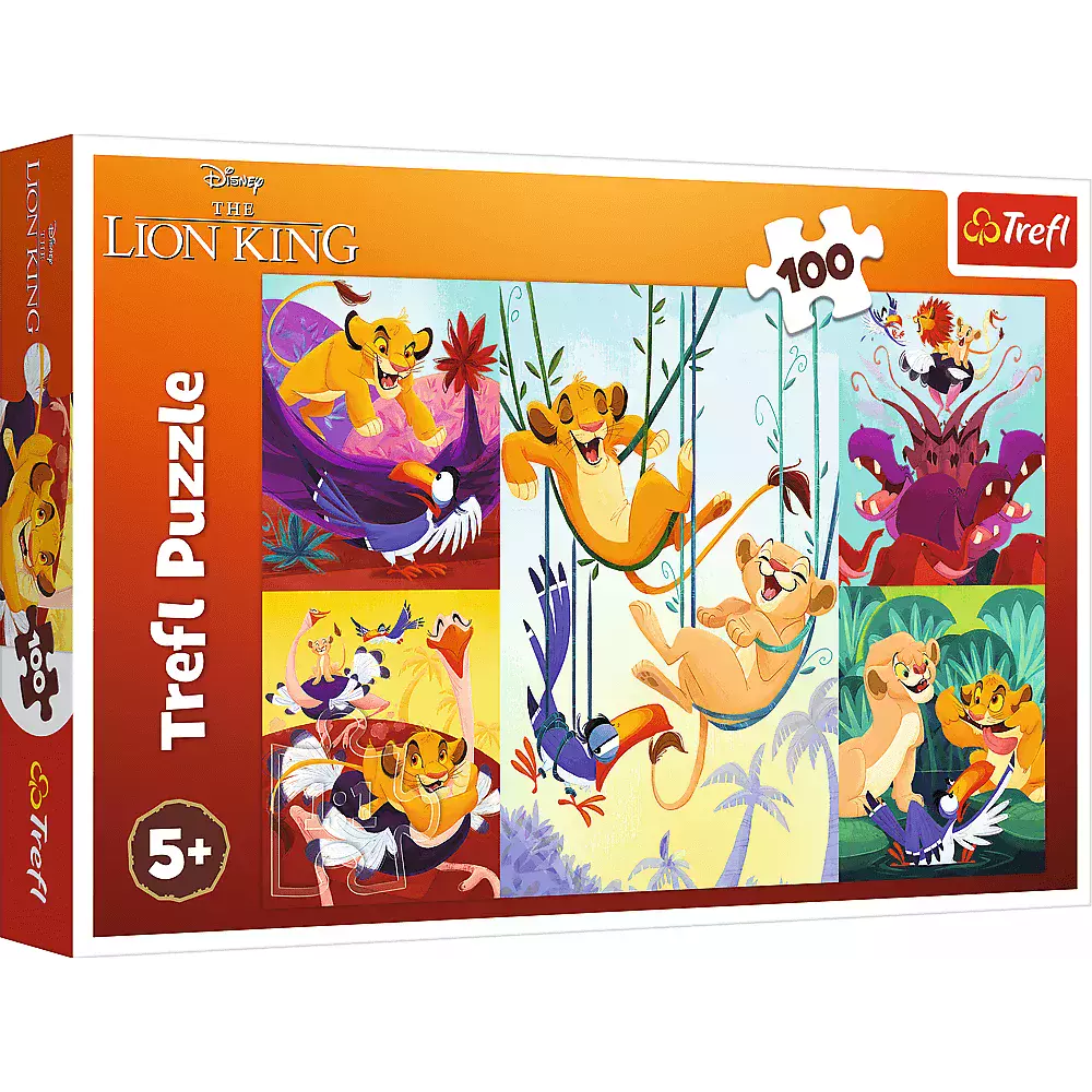 Puzzle 100 elementów. Król Lew. Dzielny Król Lew - Puzzle