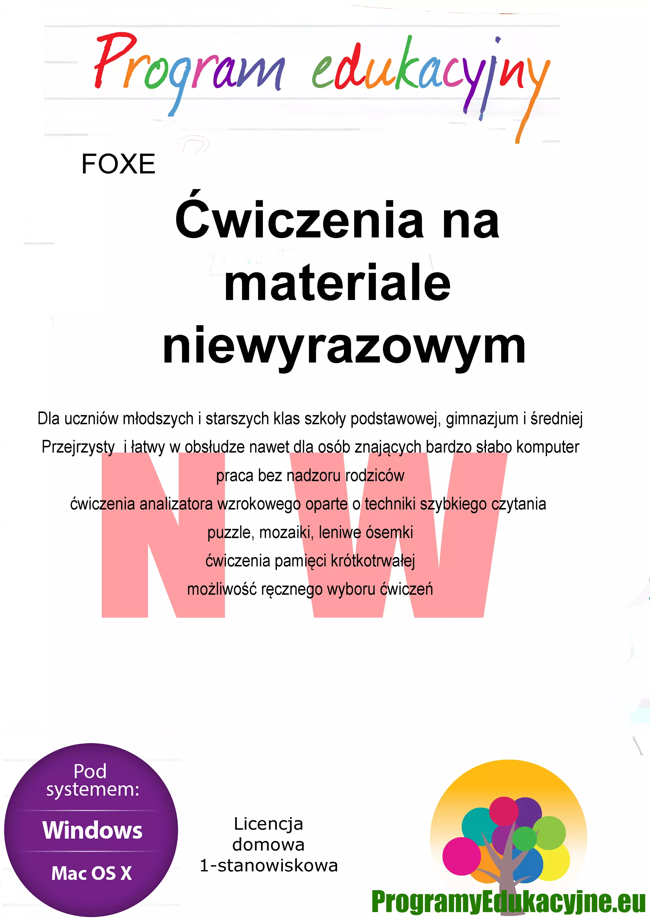 Program edukacyjny. Ćwiczenia na materiale niewyrazowym 2. Licencja domowa 1-stanowiskowa - Książki