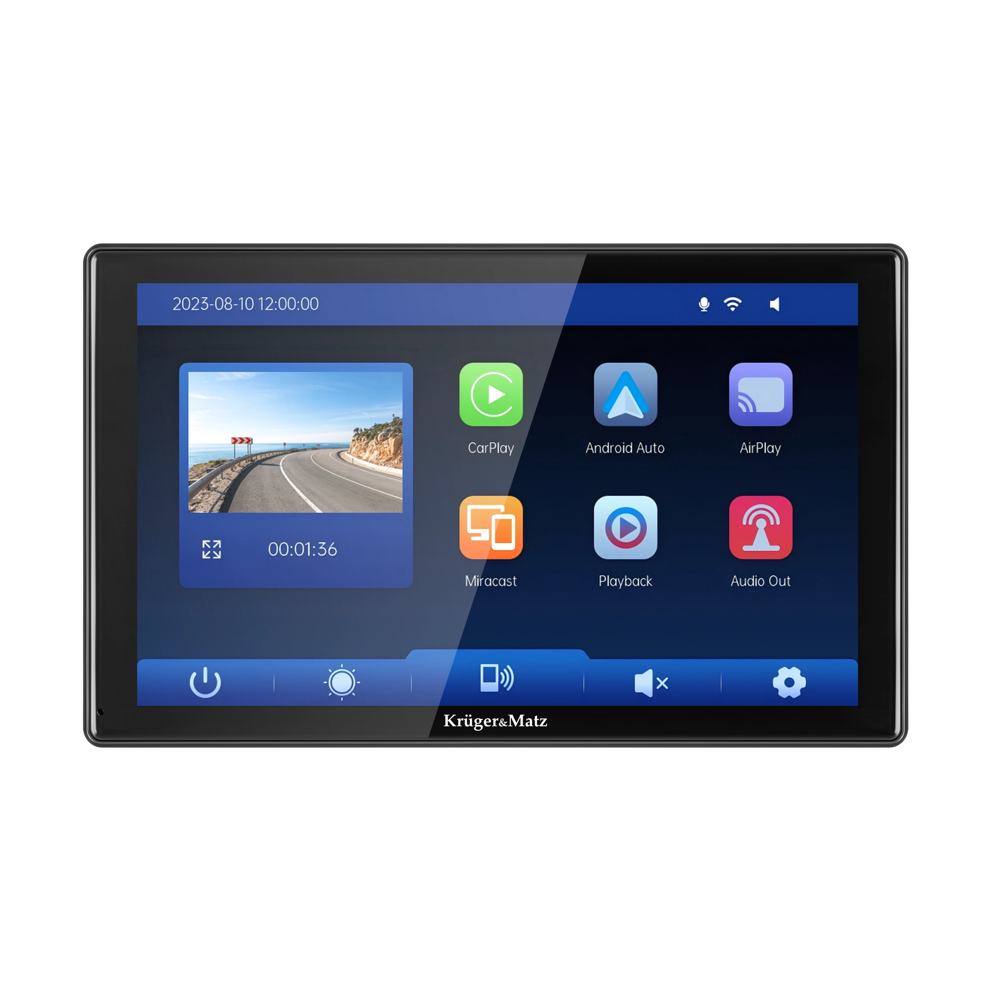 Stacja multimedialna 9" Android Auto Apple Carplay z DVR i kamerą cofania Kruger&Matz - Elektronika i akcesoria
