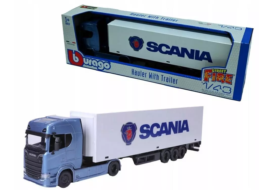 Street Fire Scania 1:43 BBURAGO - Zabawki