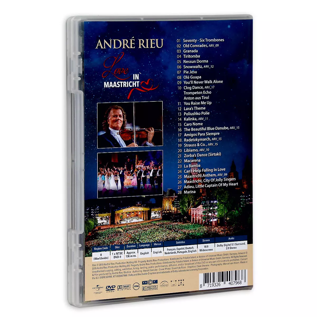 Love In Maastricht, DVD - Muzyka
