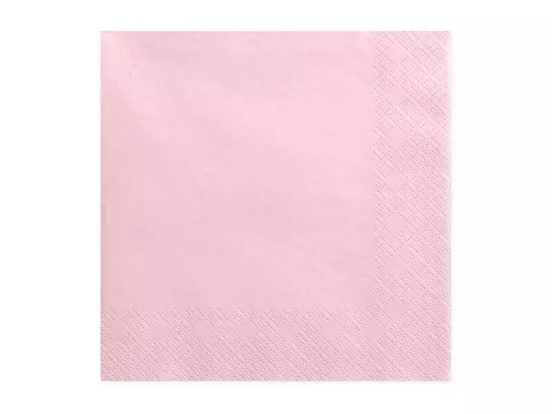 Serwetki trójwarstwowe rózowe 33x33cm 20szt - Książki