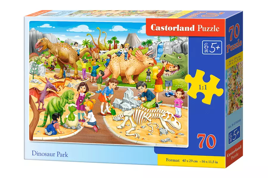Puzzle 70 elementów. Park dinozaurów - Puzzle