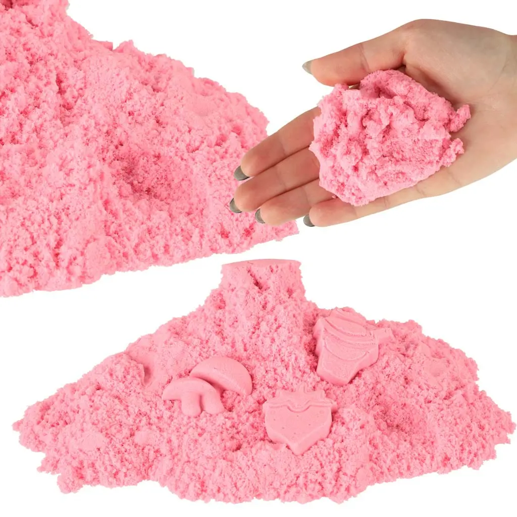 Piasek sensoryczny dla dzieci 1kg w woreczku różowy - Zabawki