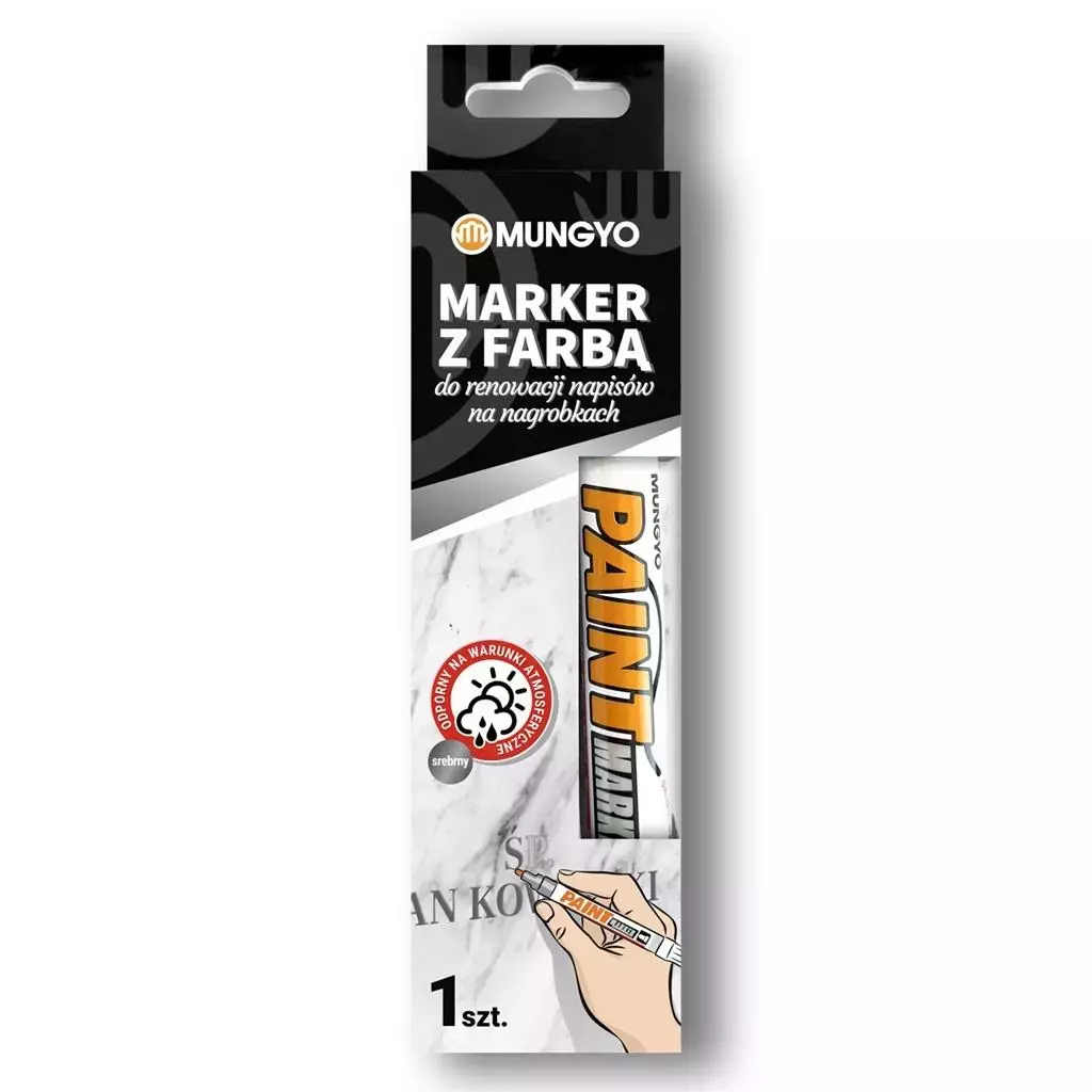Marker do renowacji nagrobków srebrny MUNGYO - Papiernicze i szkolne