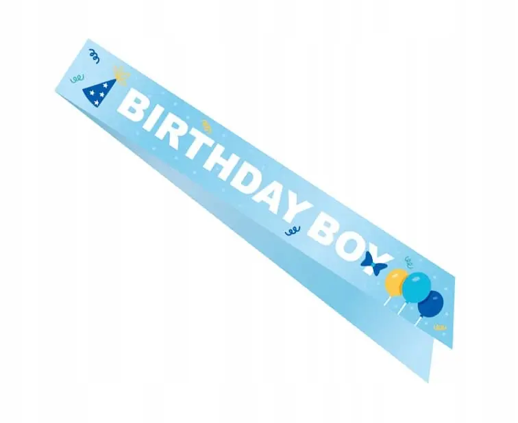 Szarfa urodzinowa GoDan Birthday Boy 150 cm - Impreza