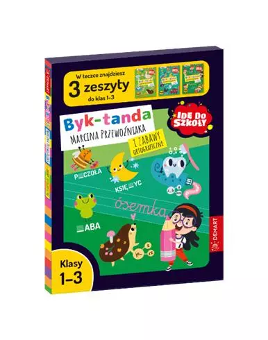Teczka Idę do szkoły. Byk-tanda Marcina Przewoźnika i Zabawy Ortograficzne. Klasy 1-3 - Książki
