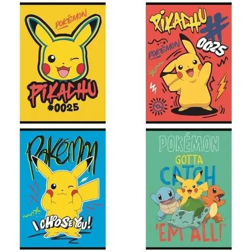 Zeszyt A5/16K linia dwukolorowa Pokemon - Papiernicze i szkolne