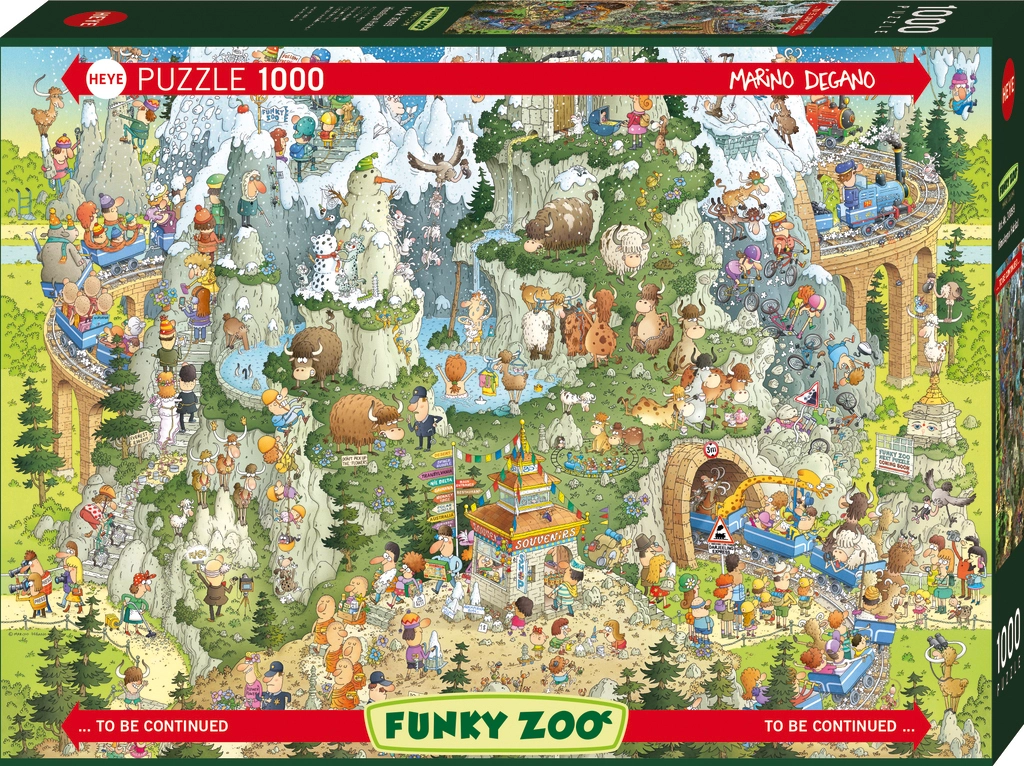 Puzzle 1000 elementów. Funky Zoo - część XII. ZOO w Himalajach, Degano - Puzzle