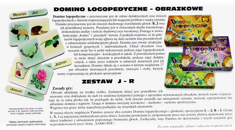 Domino logopedyczne - Gry