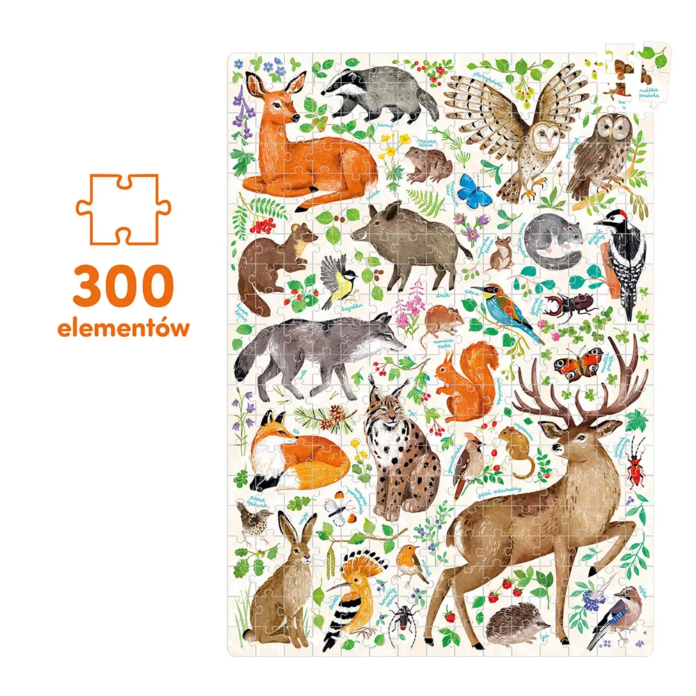 Puzzle CzuCzu 300 elementów. Puzzle odkrywcy. Dzika przyroda - Puzzle
