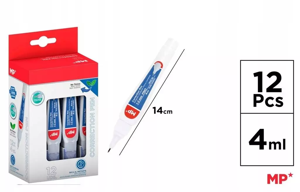Korektor w piórze 4ml 12szt - Książki
