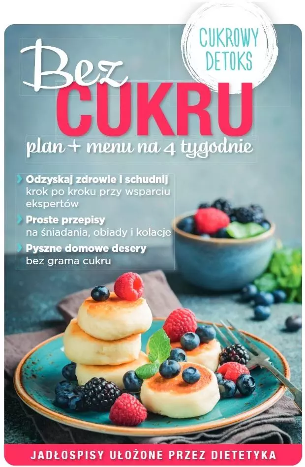 Bez cukru plan + menu na 4 tygodnie - Książki