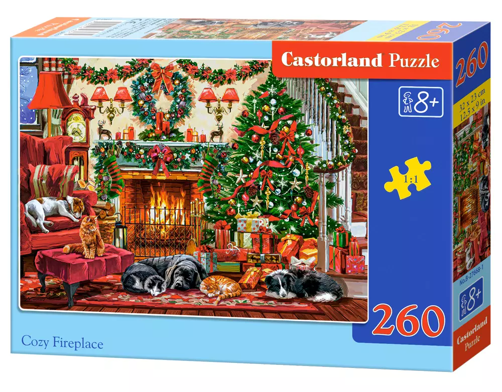 Puzzle 260 elementów. Przytulny kominek - Puzzle