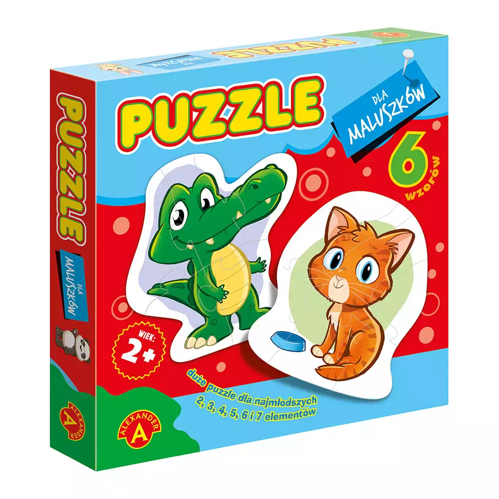 Puzzle dla maluszków. Zwierzęta (6 wzorów) - Puzzle
