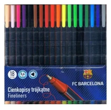 Cienkopisy trójkątne 0,4 mm FC Barcelona 18kol - Papiernicze i szkolne
