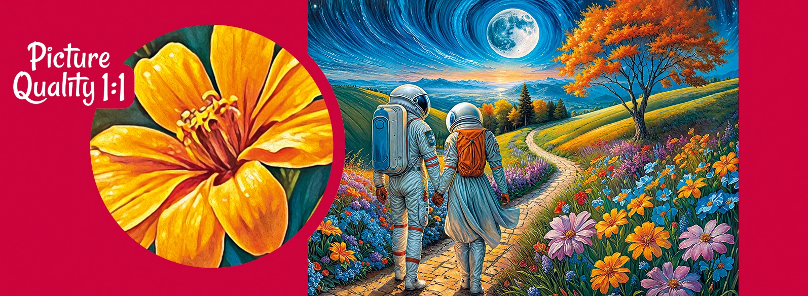 Puzzle 1000 elementów. Kosmiczna miłość 30813 - Puzzle