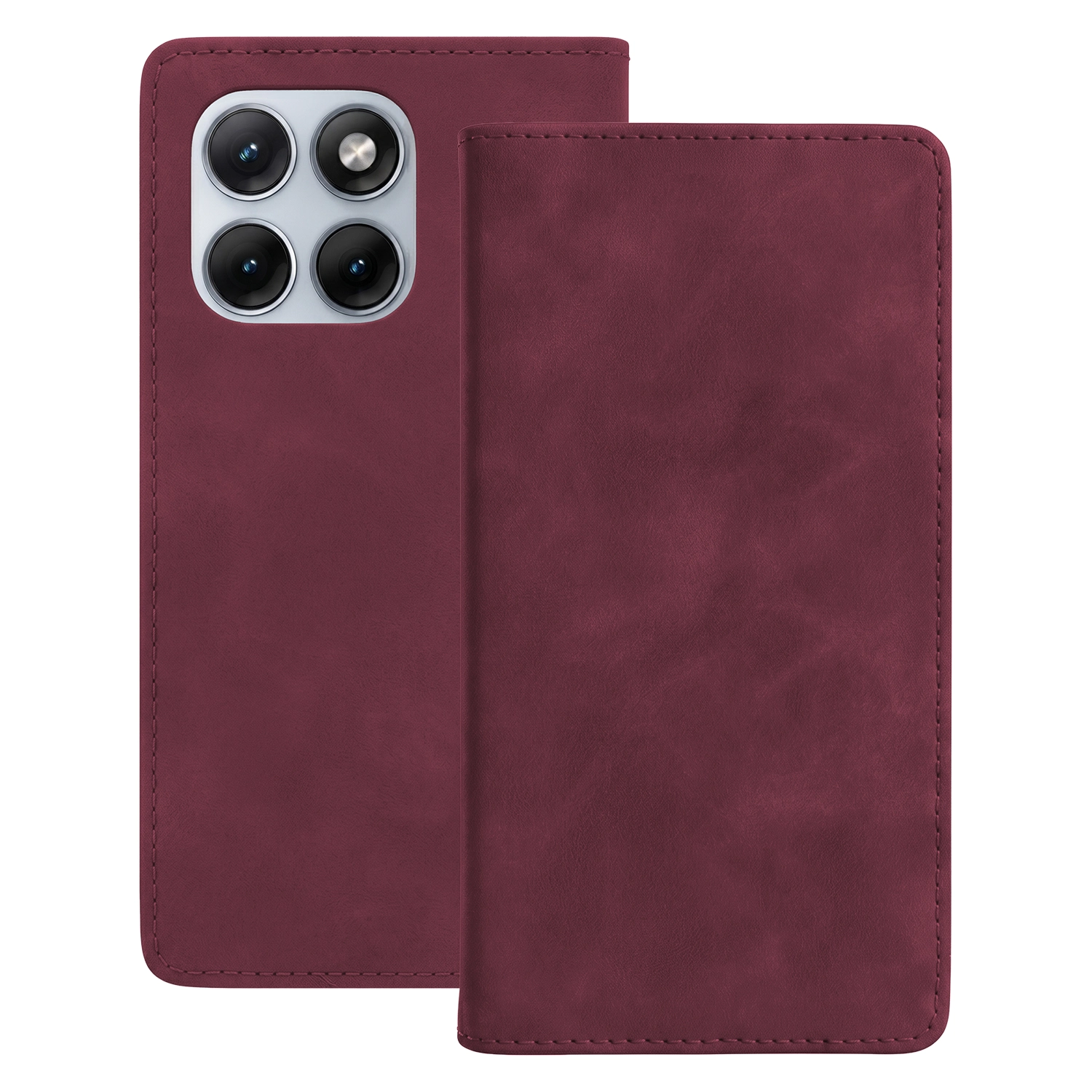 Etui Smart Suede do Motorola Moto G34 bordowe - Elektronika