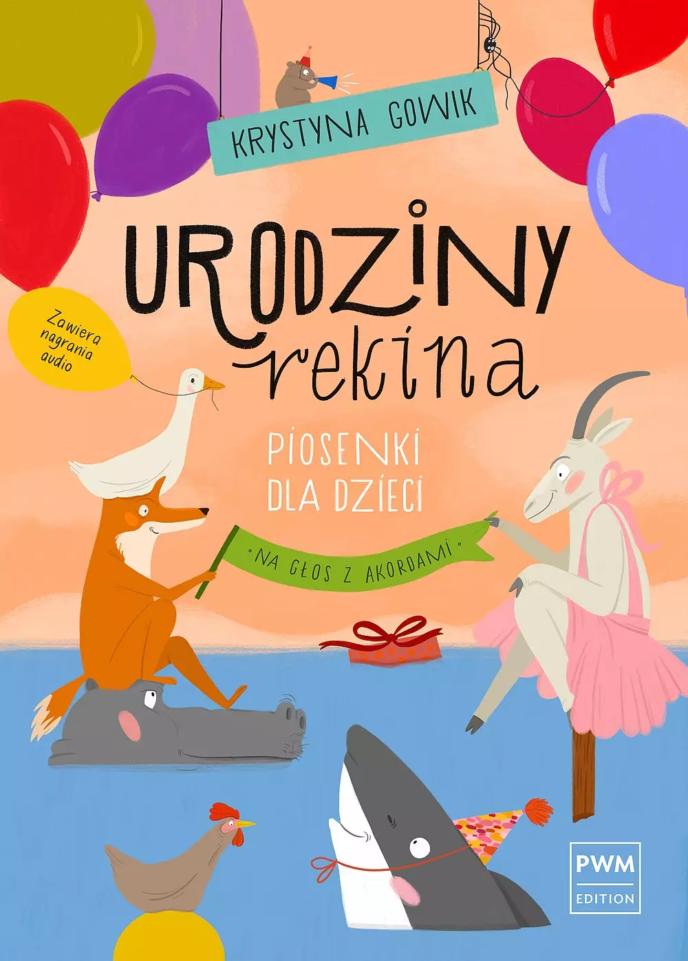 Urodziny rekina. Piosenki dla dzieci na głos z akordami - Książki