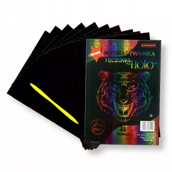 Wydrapywanka hologramowa A5 tęczowa - Papiernicze i szkolne