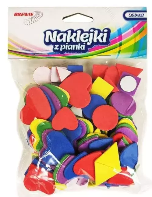 Naklejki z pianki figury 200szt - Papiernicze i szkolne