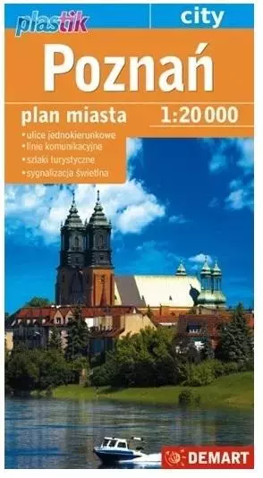 Plan miasta mapa Poznań plastik - Książki