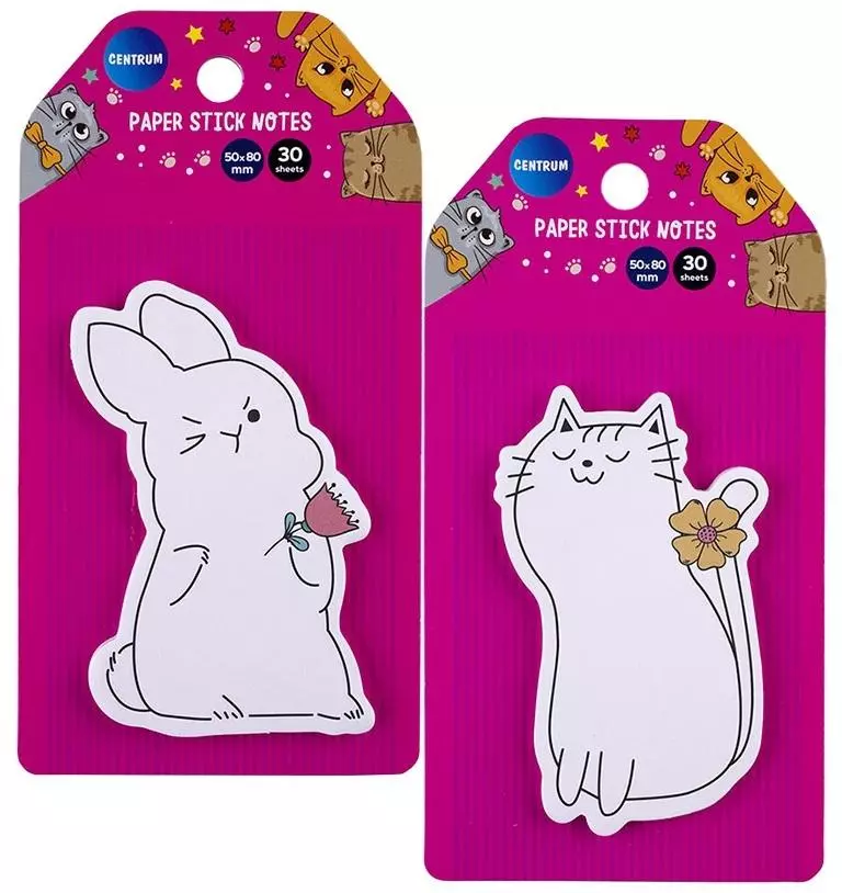 Karteczki samoprzylepne 50x80mm/30K mix - Papiernicze i szkolne