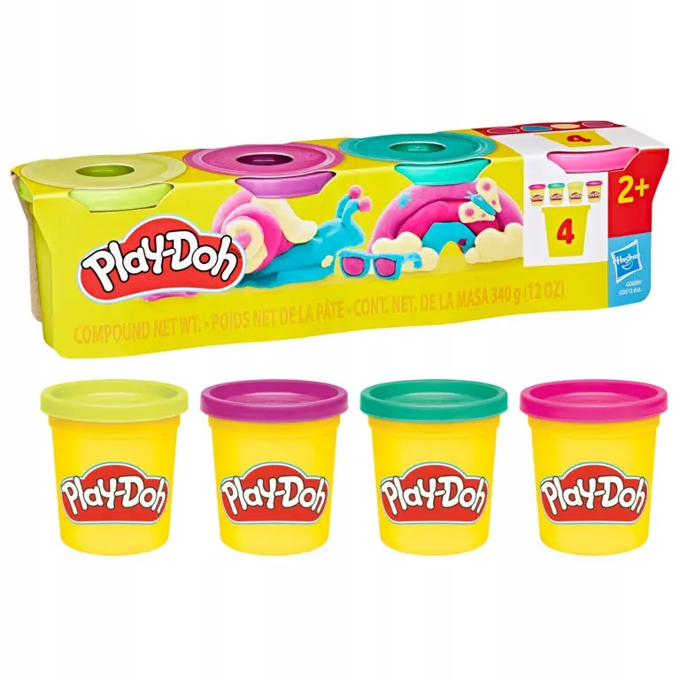 HSB PLAY DOH TUBA 4PAK ASST, mix wzorów - Zabawki