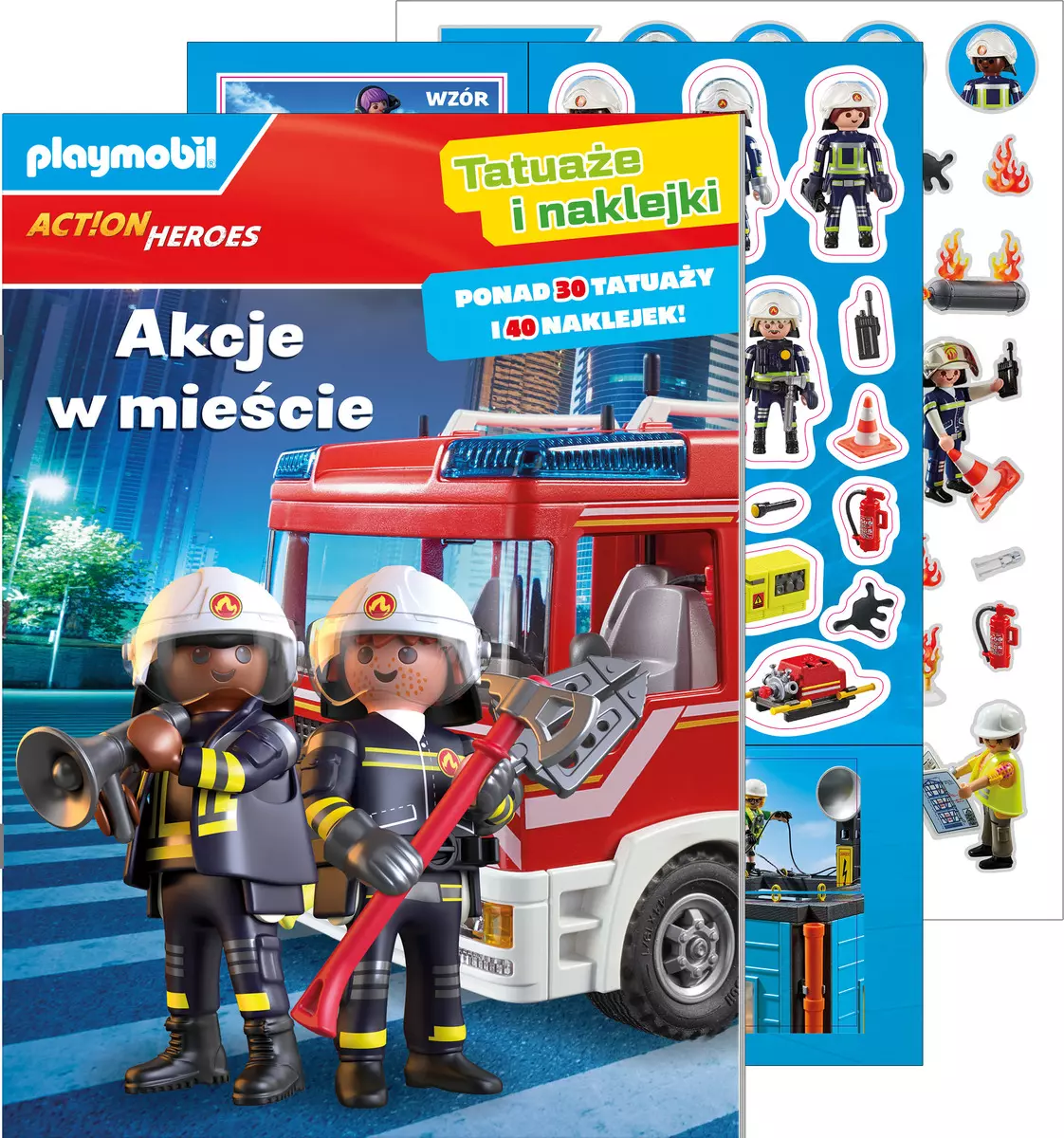 Playmobil Action Heroes. Plamobil Action Heroes. Tatuaże i naklejki. Akcje w mieście - Książki