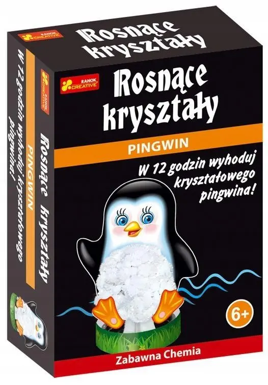 Kryształowy pingwin. Rosnące kryształy. RANOK - Zabawki