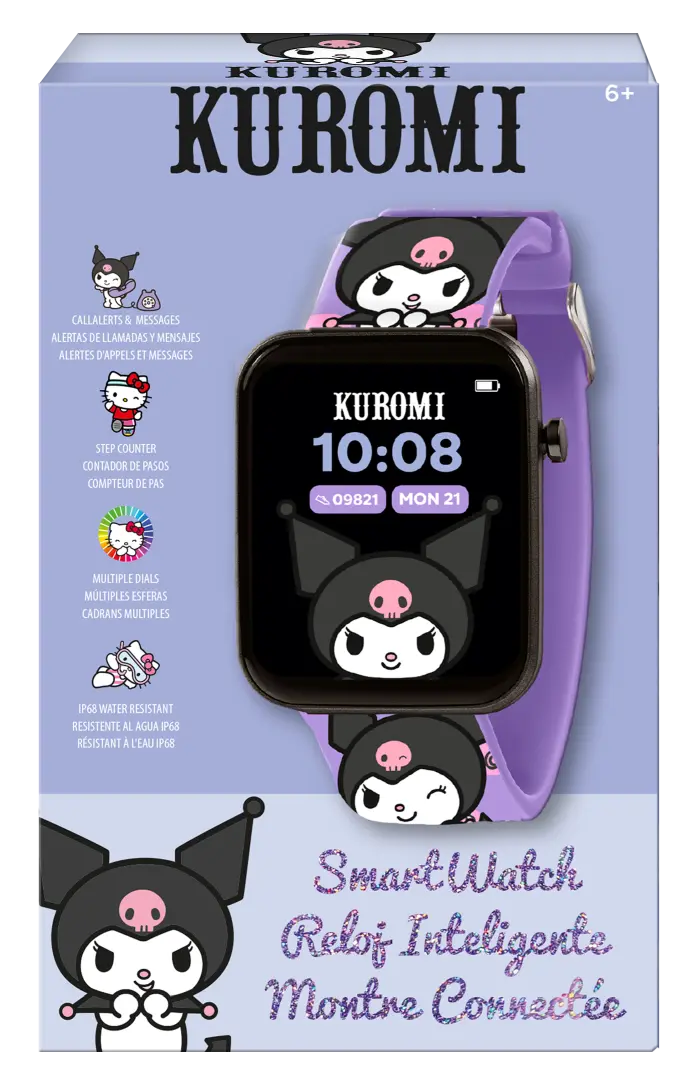 Smartwatch z Bluetooth 12 funkcji i aplikacja Kuromi KU00013 - Zabawki