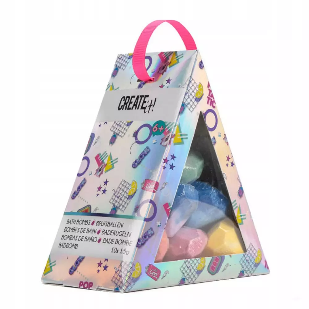 Create it! Zestaw kul do kąpieli - diamenty, 10 sztuk - Zabawki
