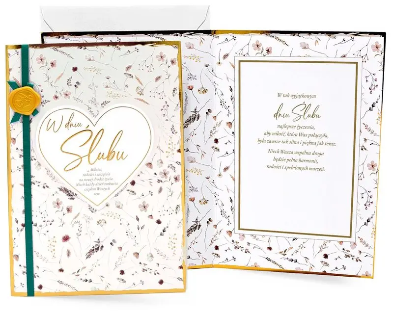 Karnet z okazji Ślubu KPE-0256, Passion - Papiernicze i szkolne