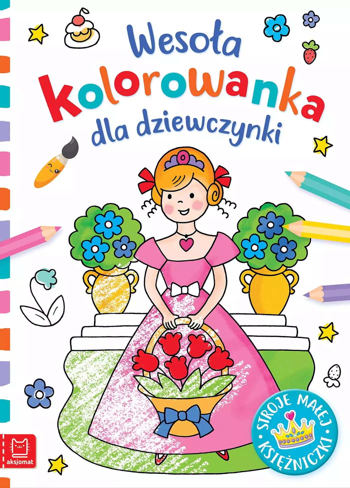 Wesoła kolorowanka dla dziewczynki. Stroje - Książki
