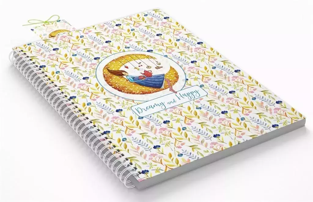 Kołonotatnik ozdobny B5 80 kartek, Księżyc - Papiernicze i szkolne