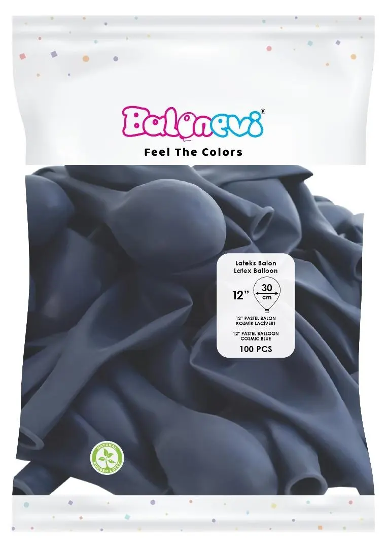Balony lateksowe Pastel granat 30cm 100szt - Papiernicze i szkolne