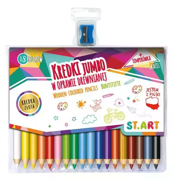 Kredki 18kol ST.ART drew.opr+temp.  MAJEWSKI - Papiernicze i szkolne