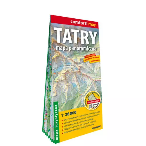 Tatry. Mapa panoramiczna; laminowana mapa turystyczna 1:28 000 - Książki