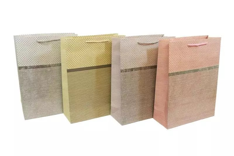 Torebka płaska mała Paski brokat - Papiernicze i szkolne