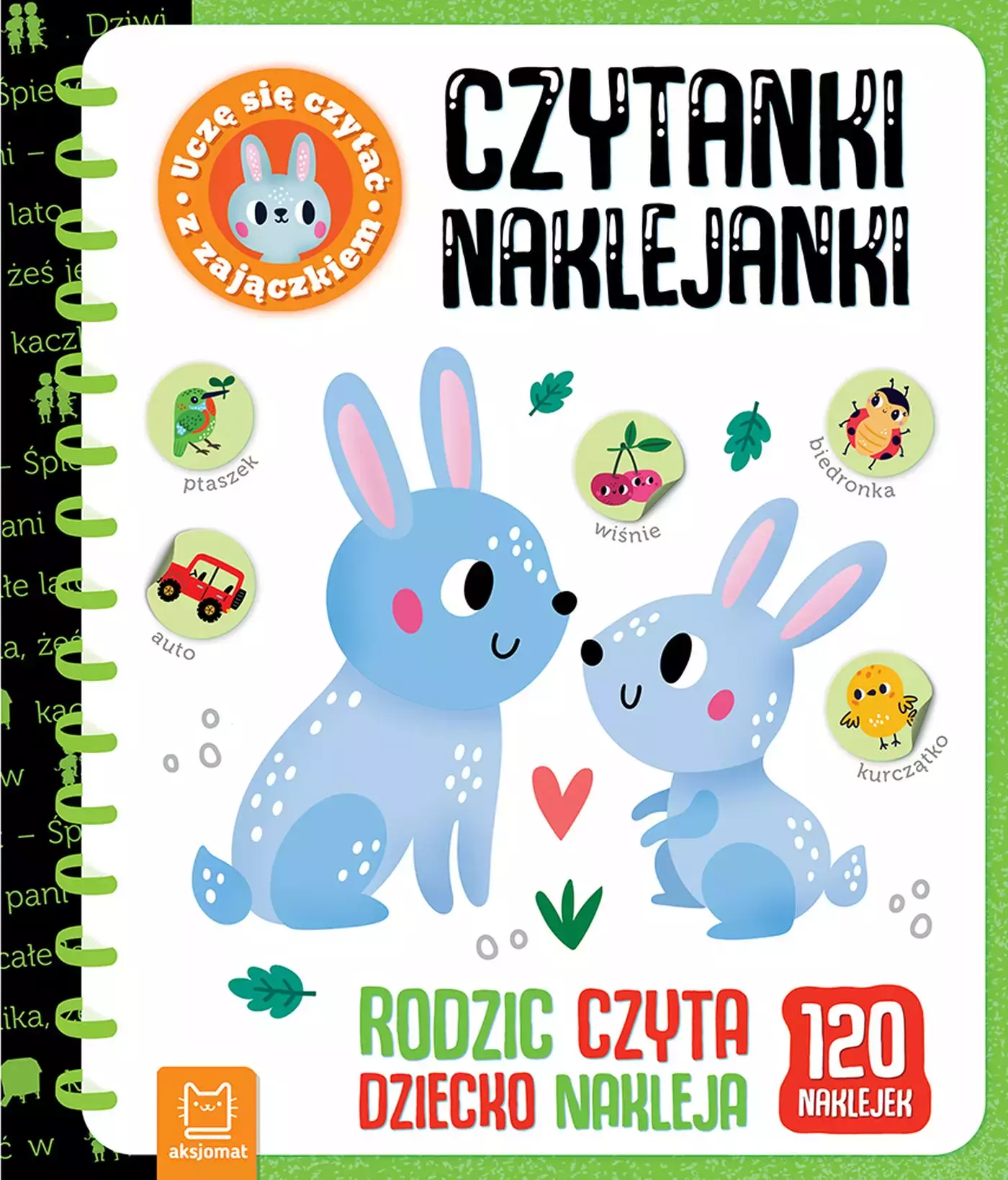 Czytanki-naklejanki. Uczę się czytać z zajączkiem. Rodzic czyta, dziecko nakleja - Książki