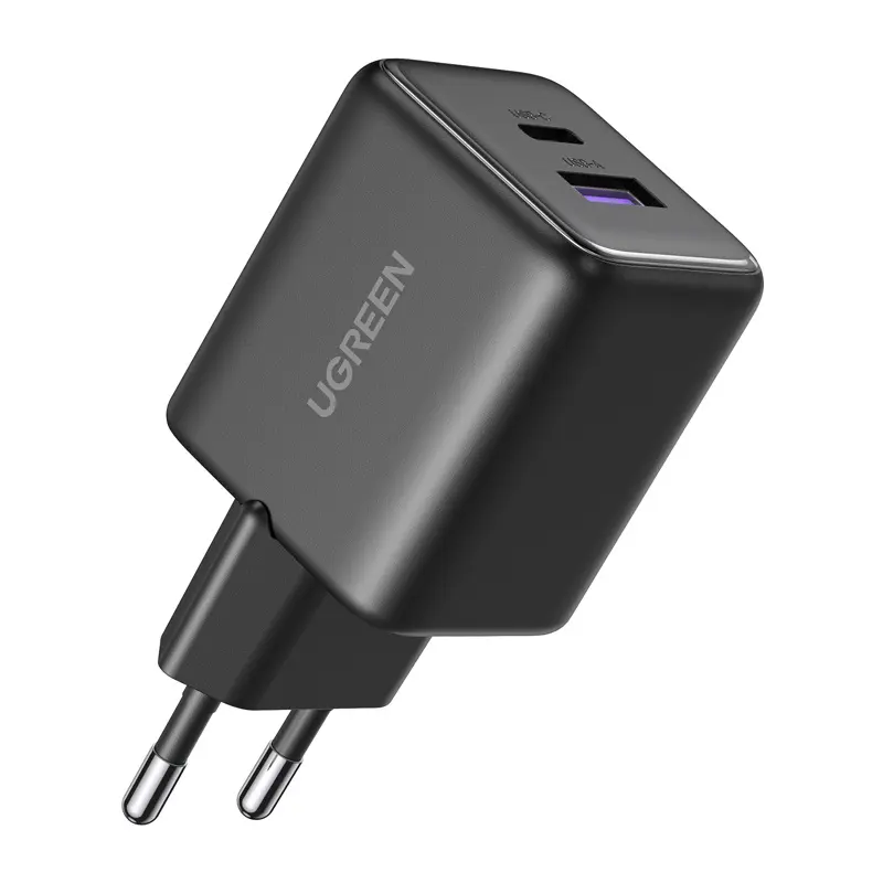 Ładowarka sieciowa Ugreen X516 USB + USB-C, GaN, 30W (czarna) - Elektronika i akcesoria