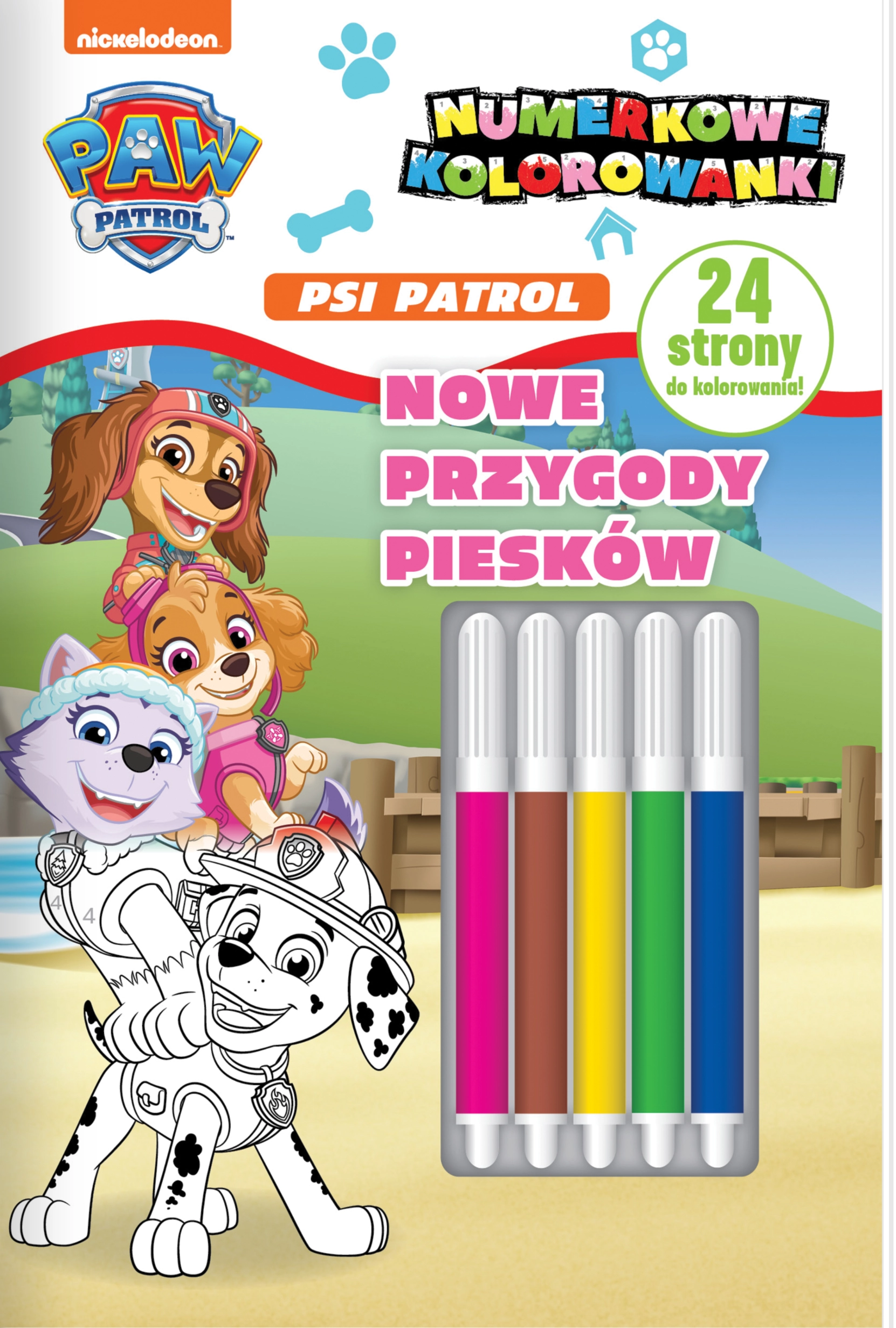 Psi Patrol. Numerkowe kolorowanki. Nowe przygody piesków - Książki