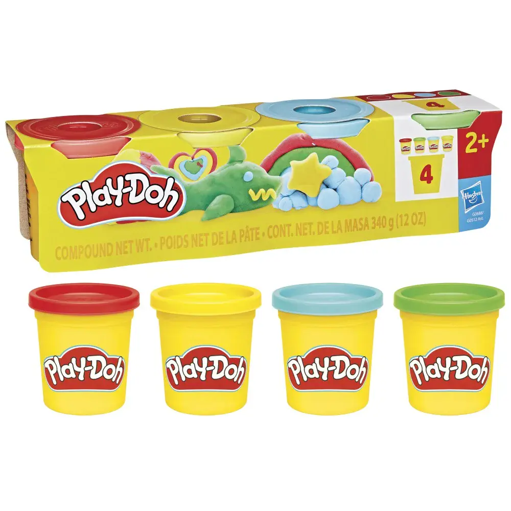 HSB PLAY DOH TUBA 4PAK ASST, mix wzorów - Zabawki
