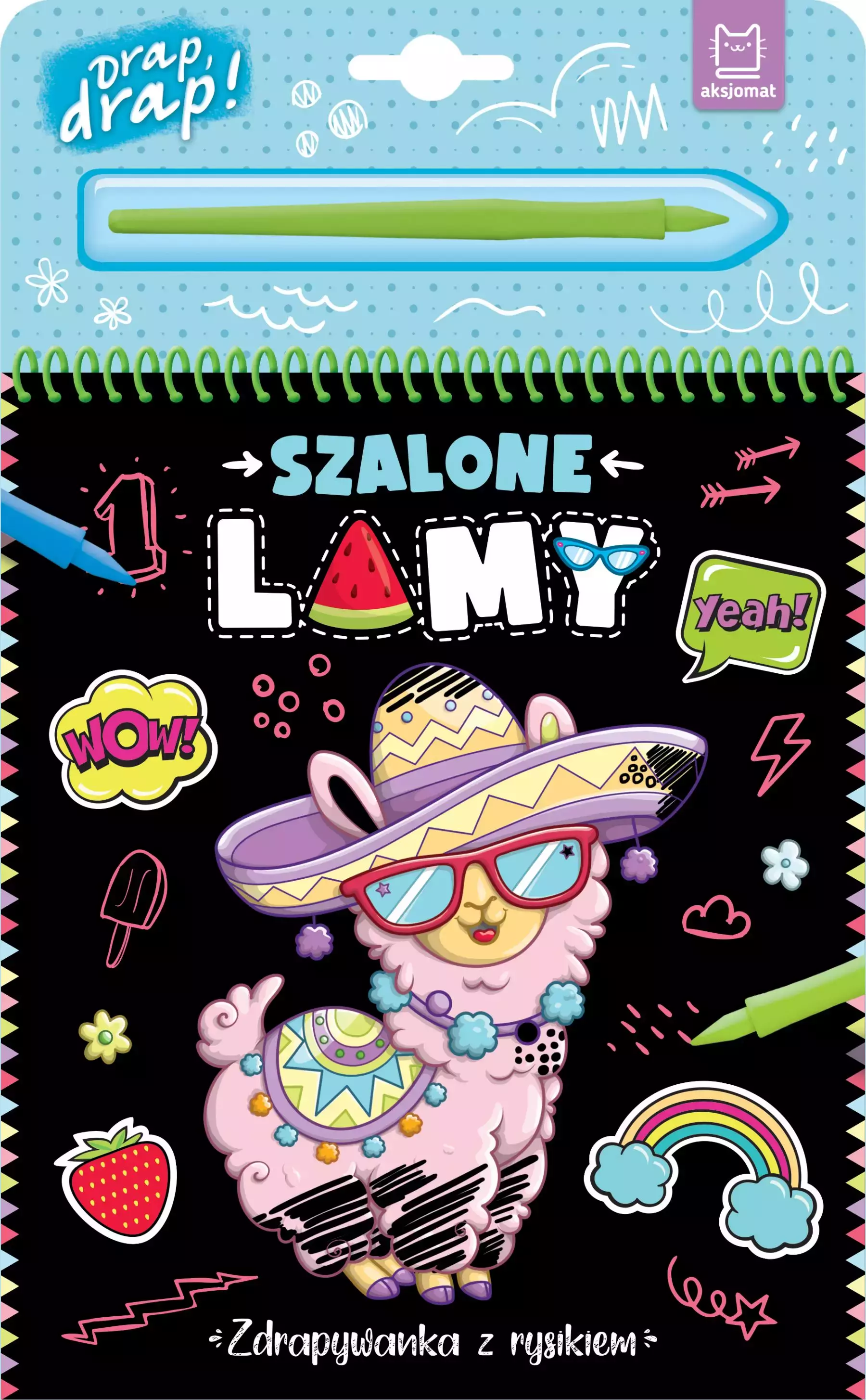 Szalone lamy. Zdrapywanka z rysikiem - Książki